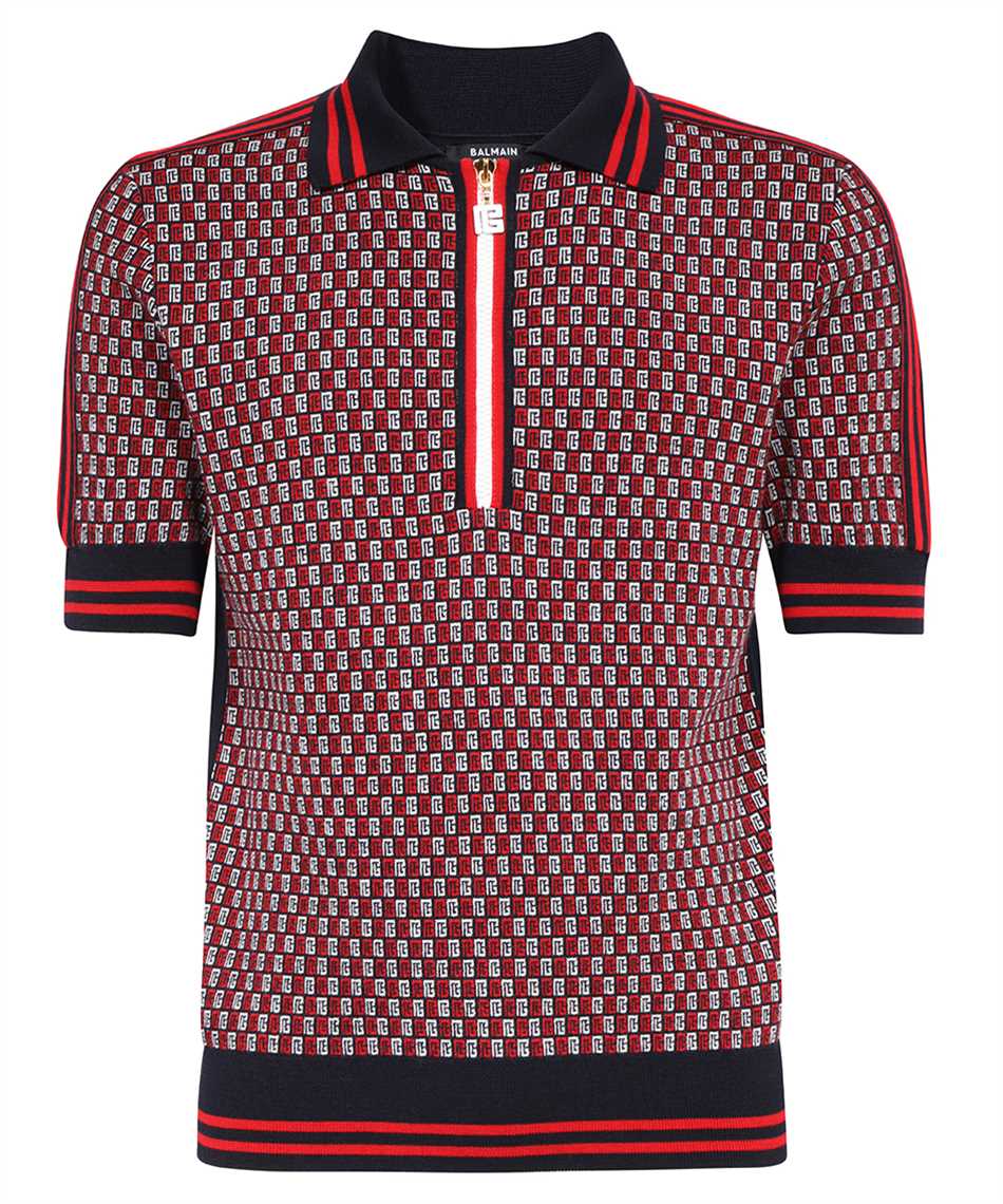 Knitted wool polo shirt