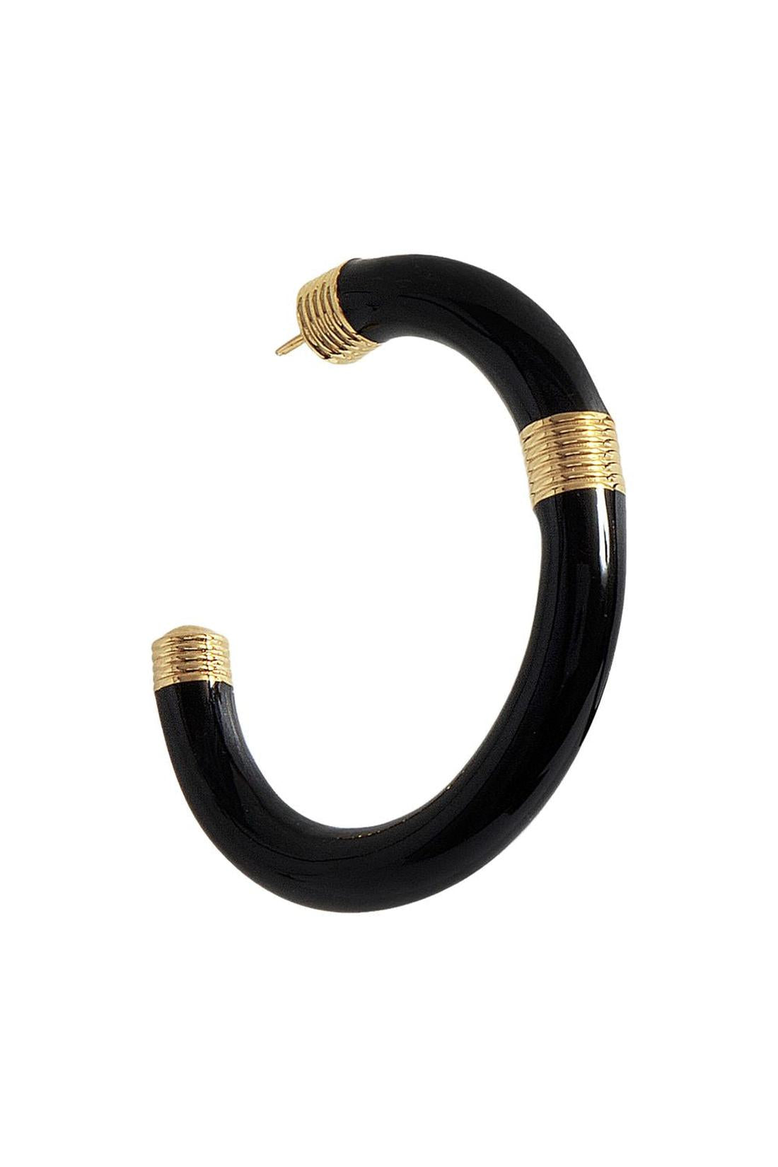 Ohrringe Katt aus schwarzem Metall