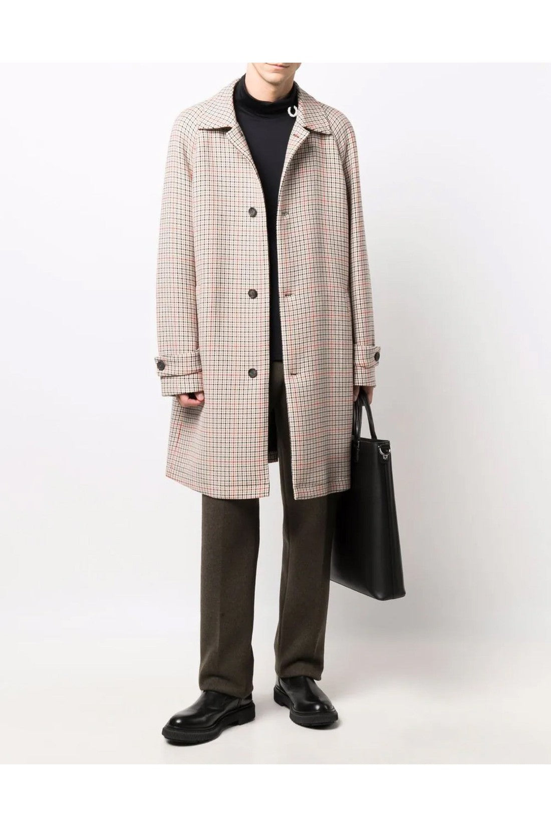 Hugo Boss-OUTLET-SALE-BOSS x Russell Athletic Dejam Houndstooth Coat-ARCHIVIST