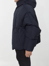 Blue nylon puffer jacket