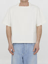 Cream-colored cotton t-shirt