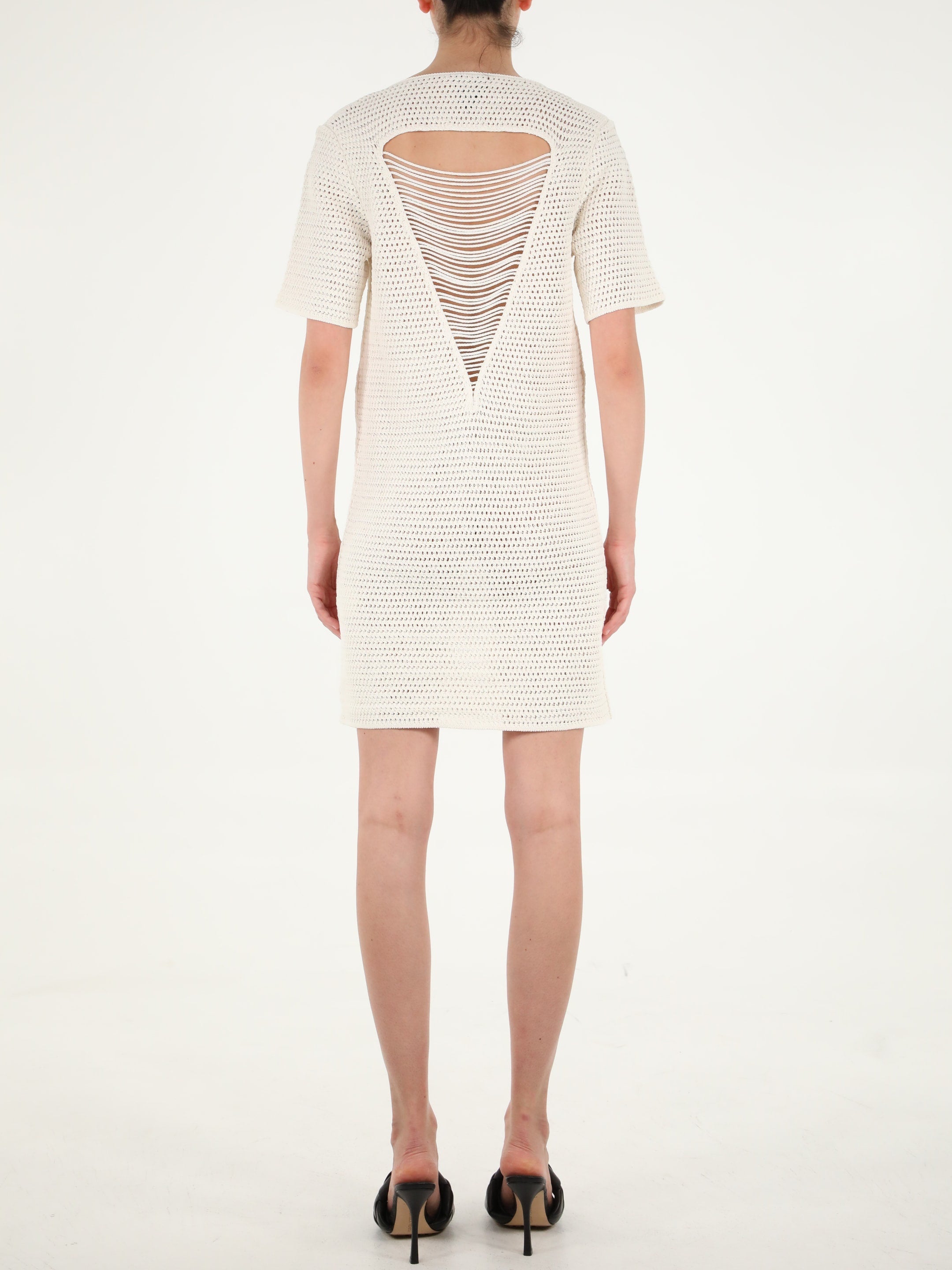 Crochet white dress