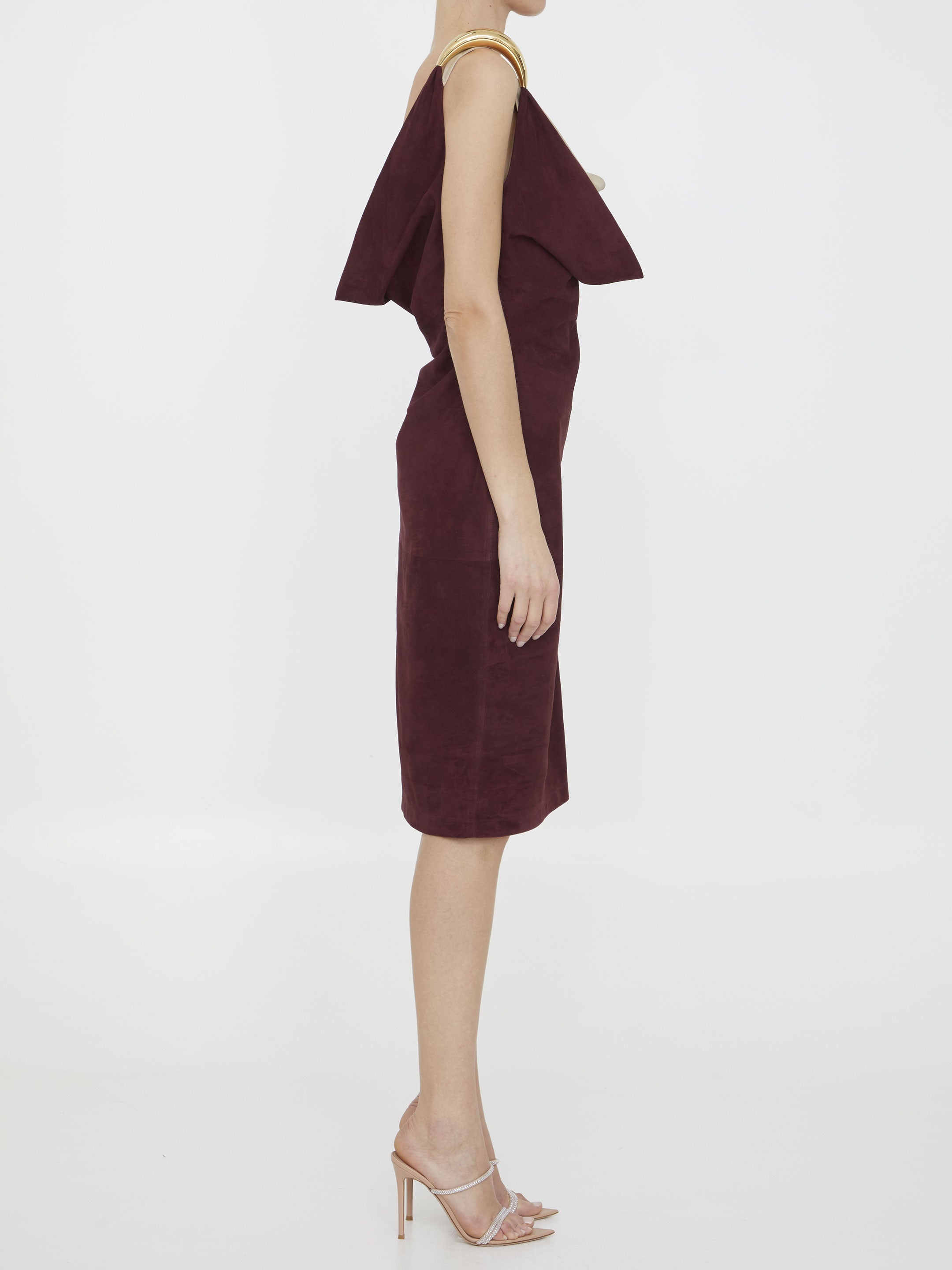 Fluid suede dress