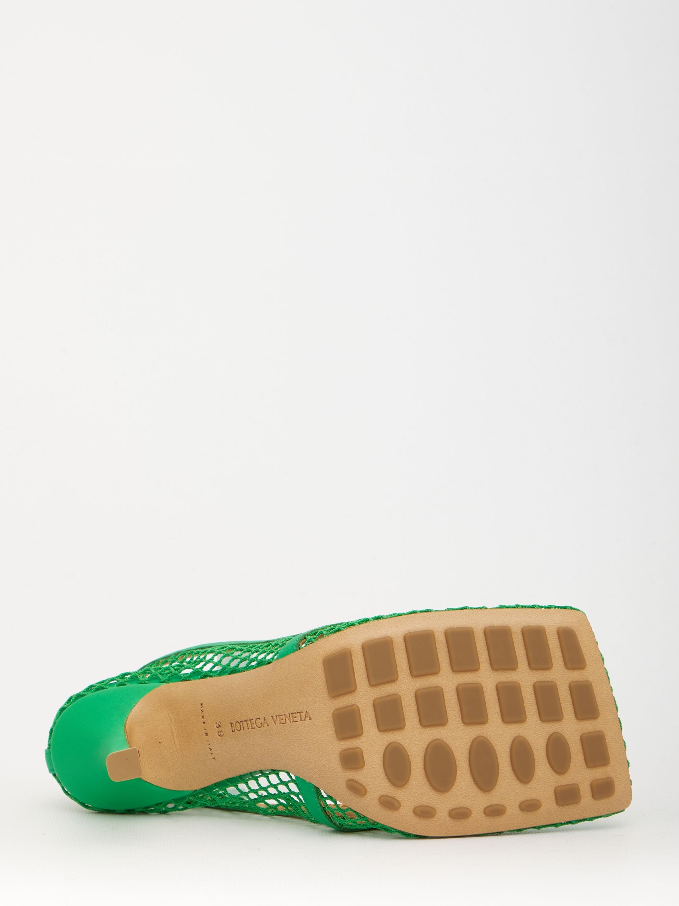 Green Stretch sandals