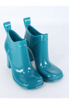 Shine rubber ankle boots