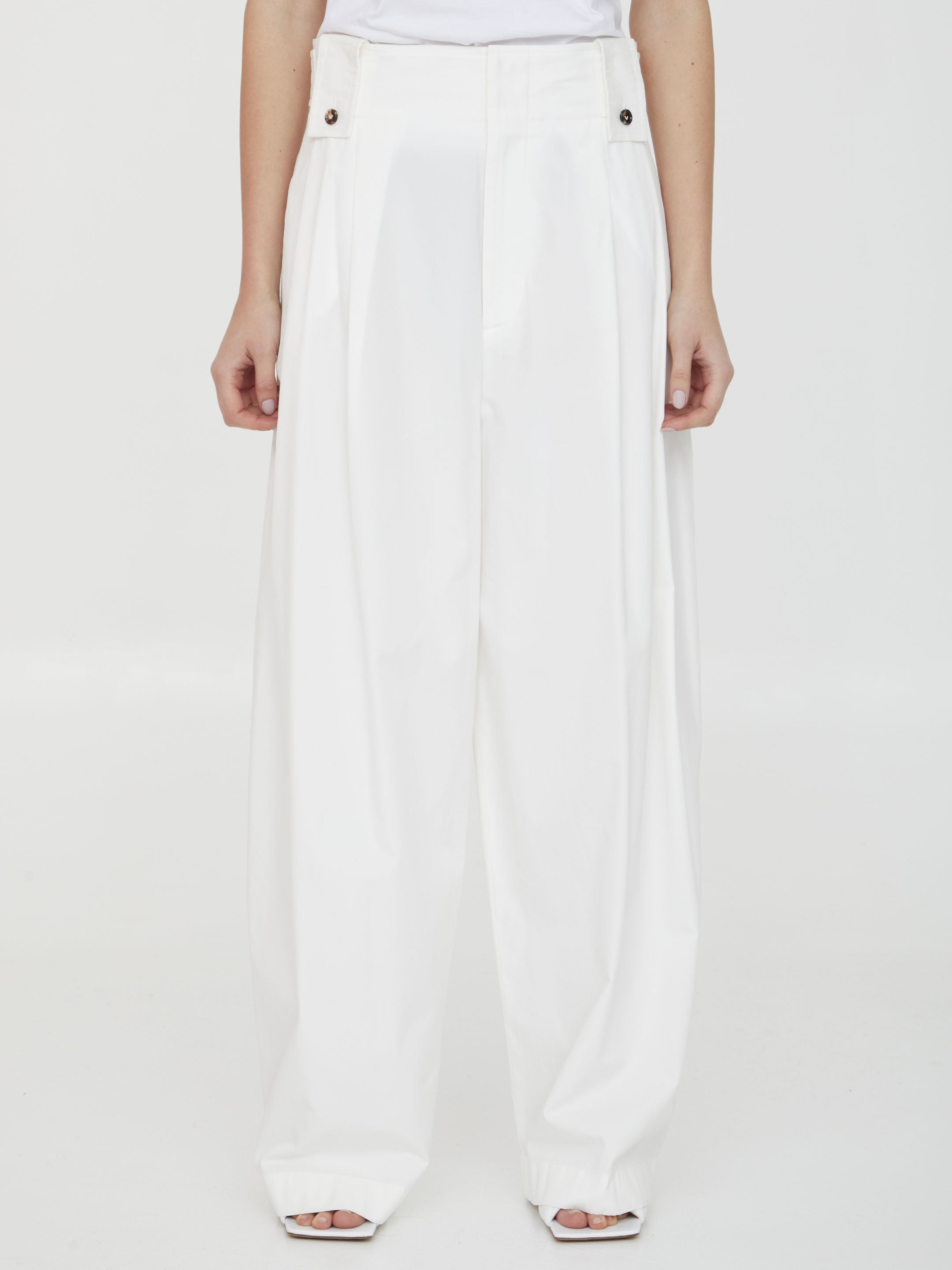 Wide cotton trousers