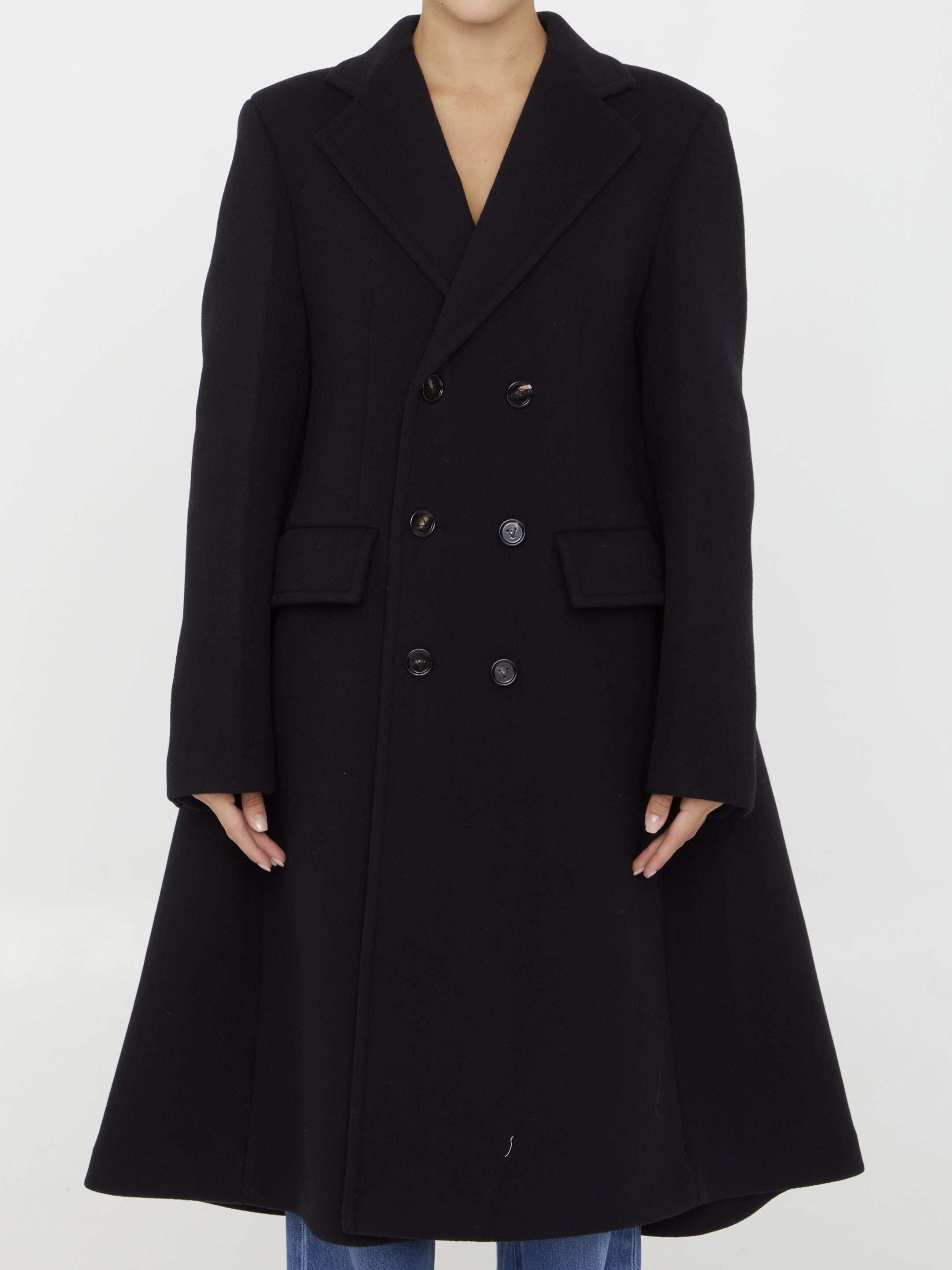 Wool and cashmere coat