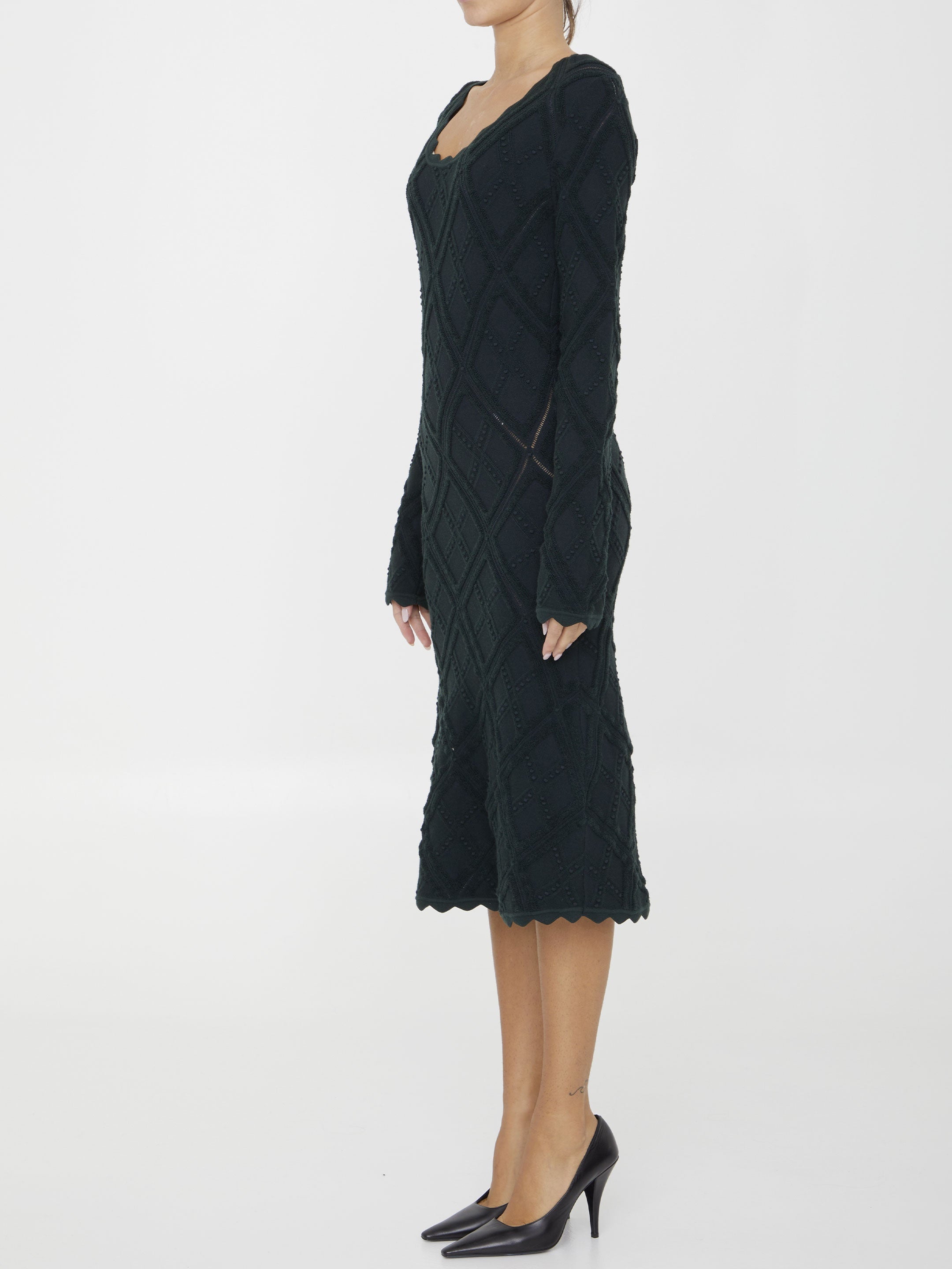 Aran knit dress