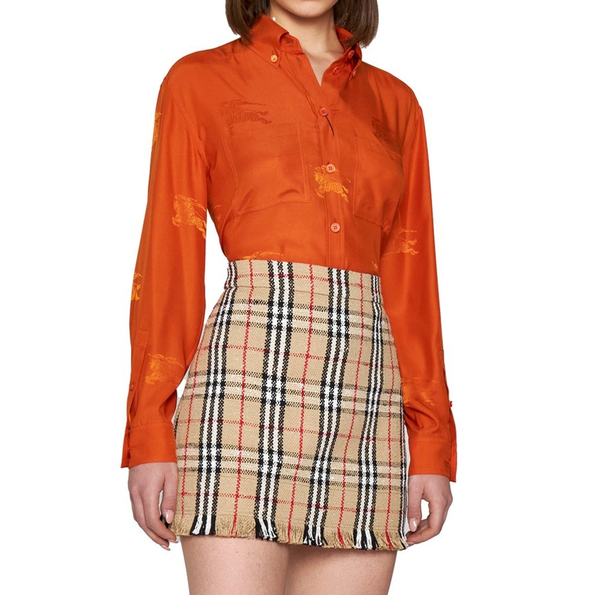 Burberry Vintage Pattern Mini Skirt