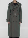 Cotton long trench coat
