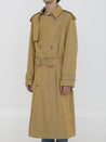 Gabardine long trench coat