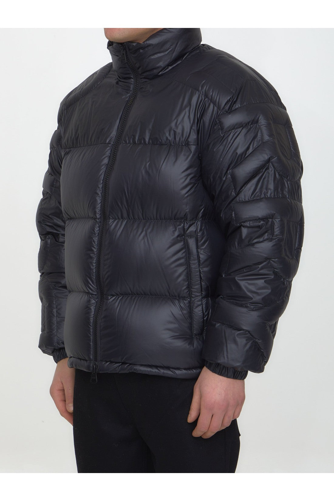 Quilted nylon puffer jacket