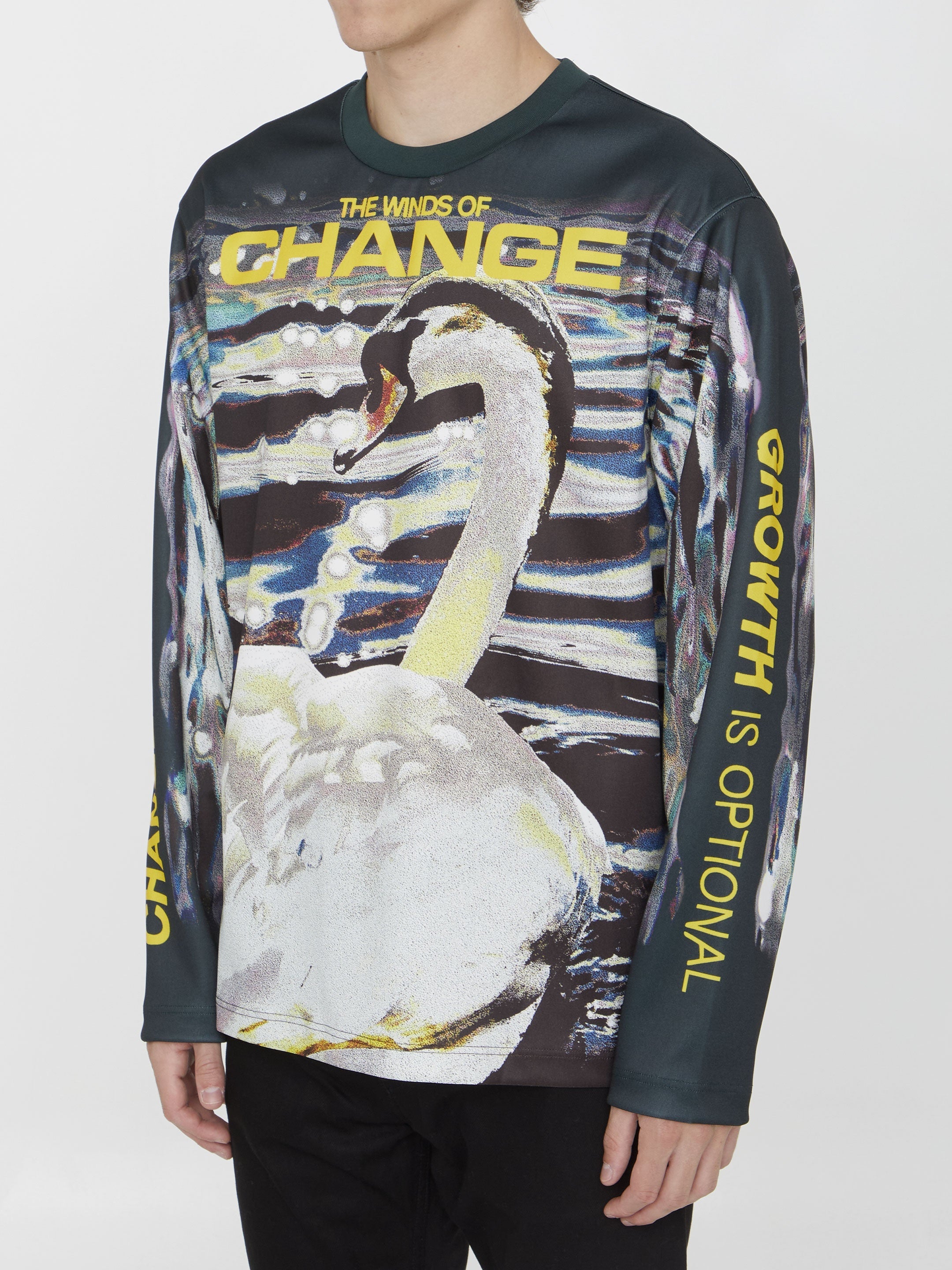 Swan print jumper