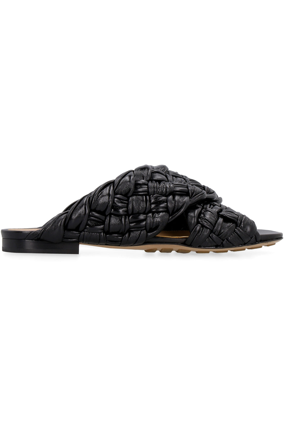 Bottega Veneta-OUTLET-SALE-BV Board leather flat sandals-ARCHIVIST