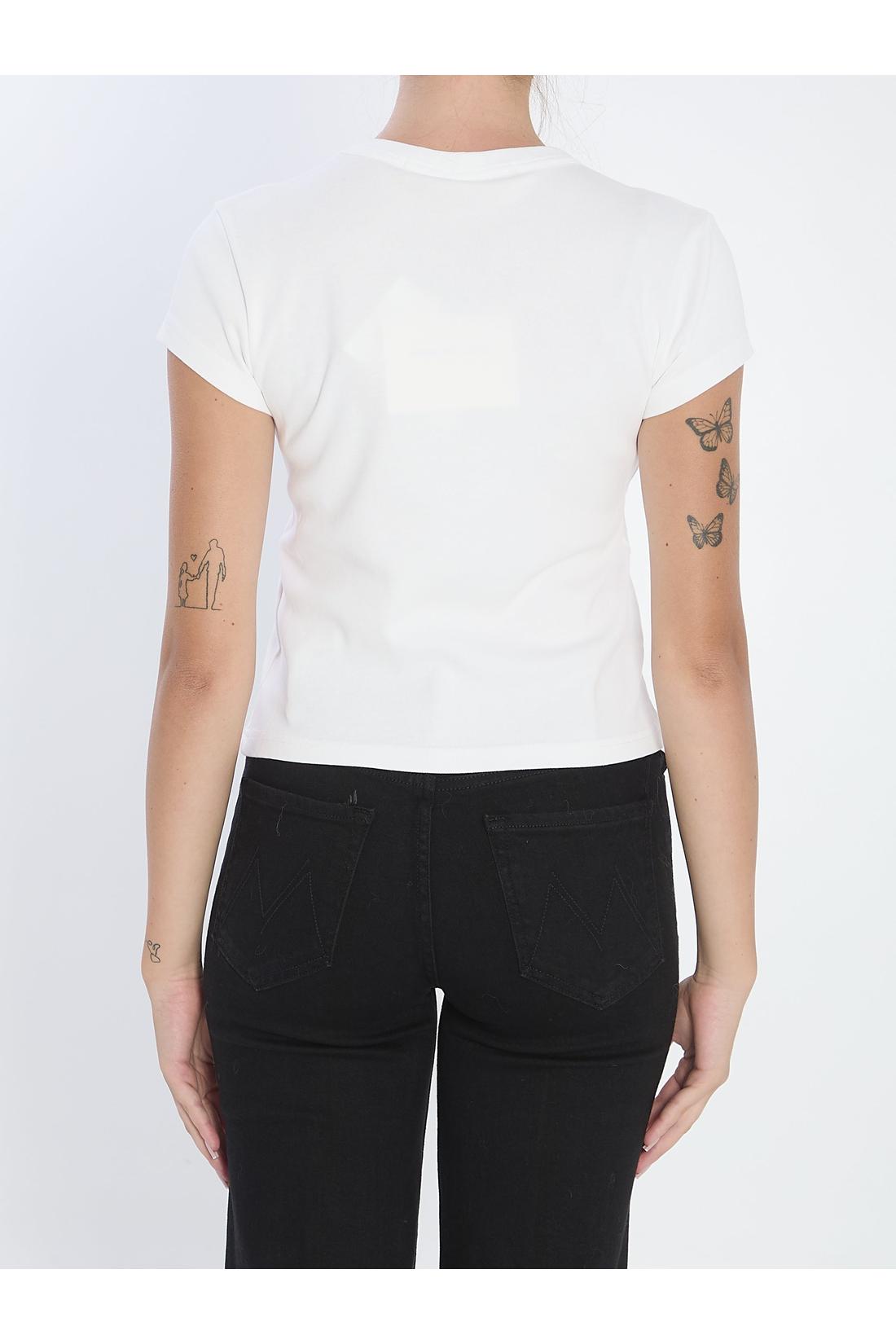 Alexander Wang-OUTLET-SALE-Baby Tee with Hotfix graphic-ARCHIVIST