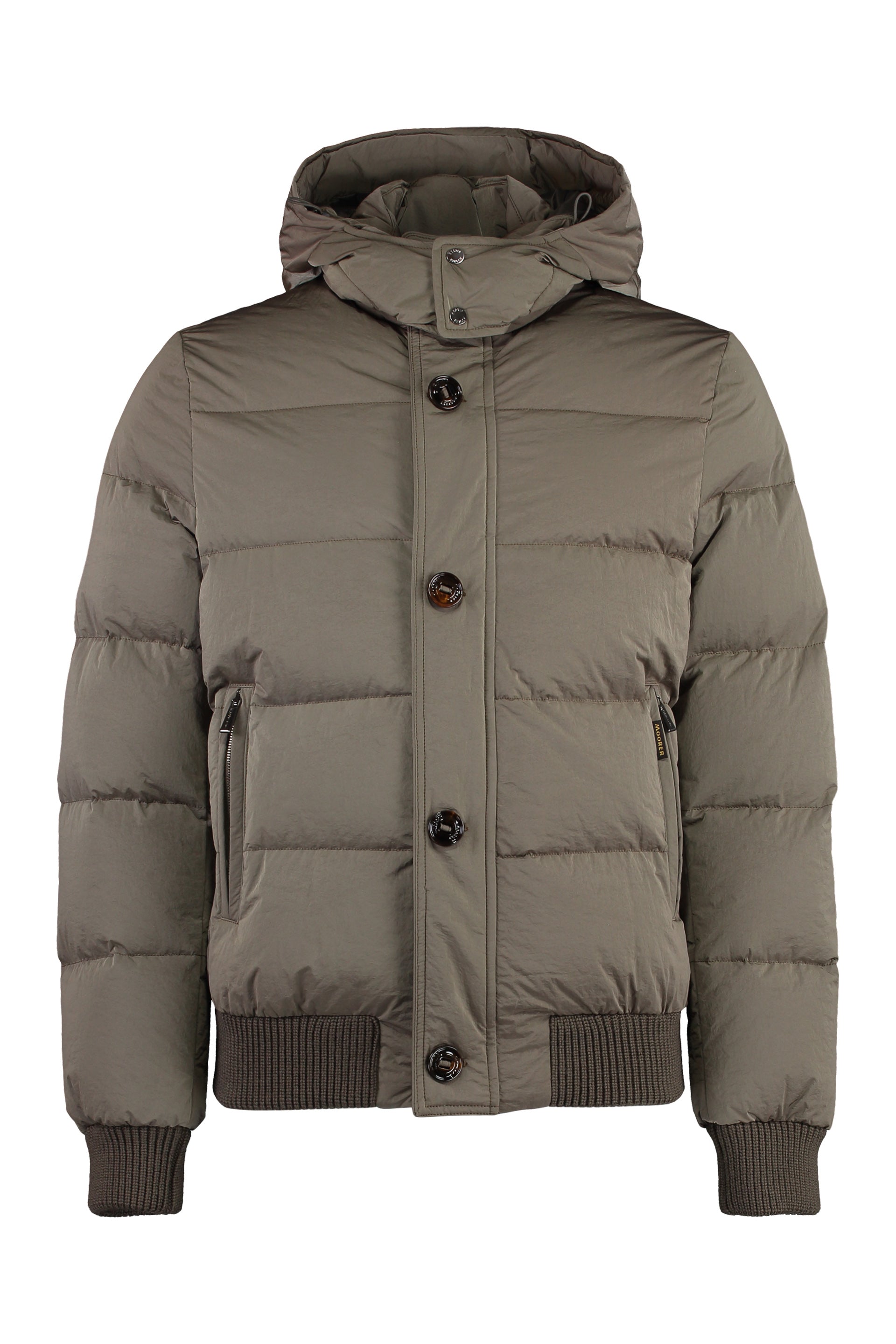 Bacco hooded techno fabric down jacket