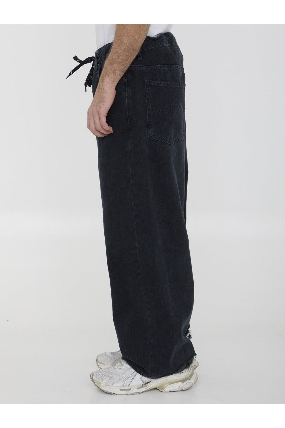 BALENCIAGA-OUTLET-SALE-Baggy jeans with drawstring-ARCHIVIST