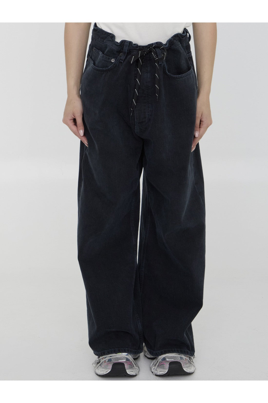 BALENCIAGA-OUTLET-SALE-Baggy jeans with drawstring-ARCHIVIST