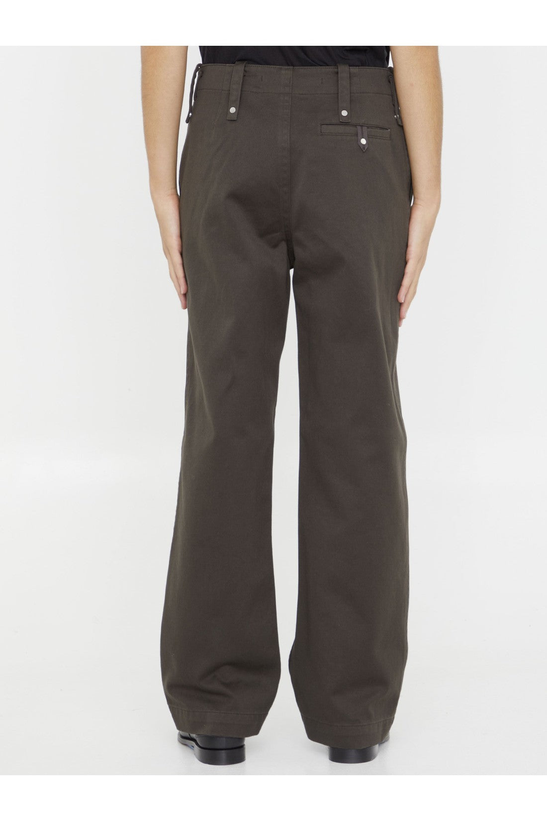 BURBERRY-OUTLET-SALE-Baggy pants in cotton-ARCHIVIST