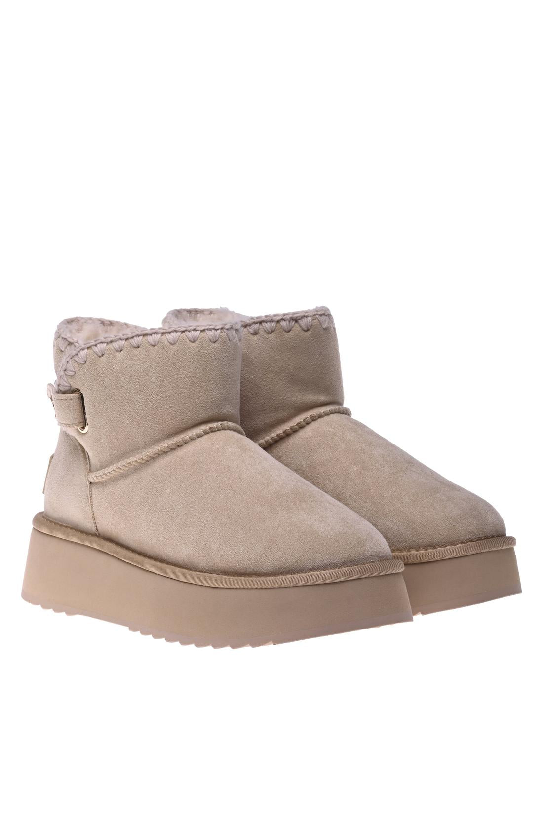 Beige suede ankle boot-Baldinini-Sale