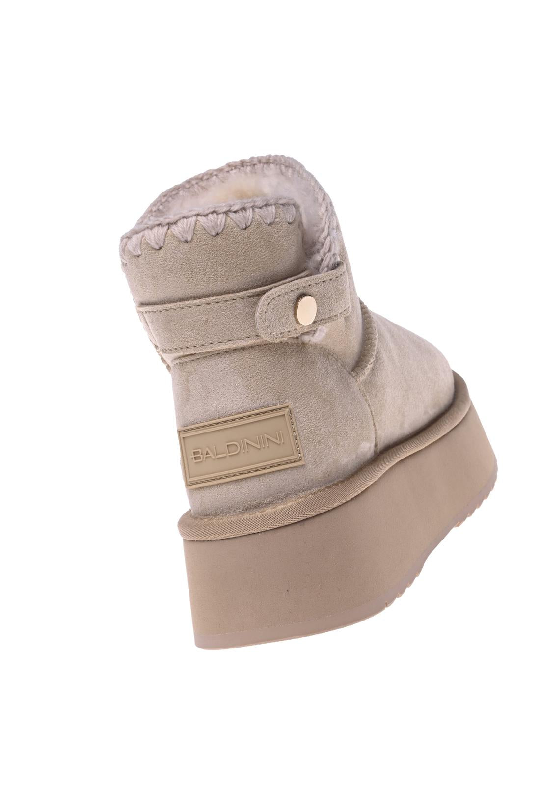 Beige suede ankle boot-Baldinini-Sale