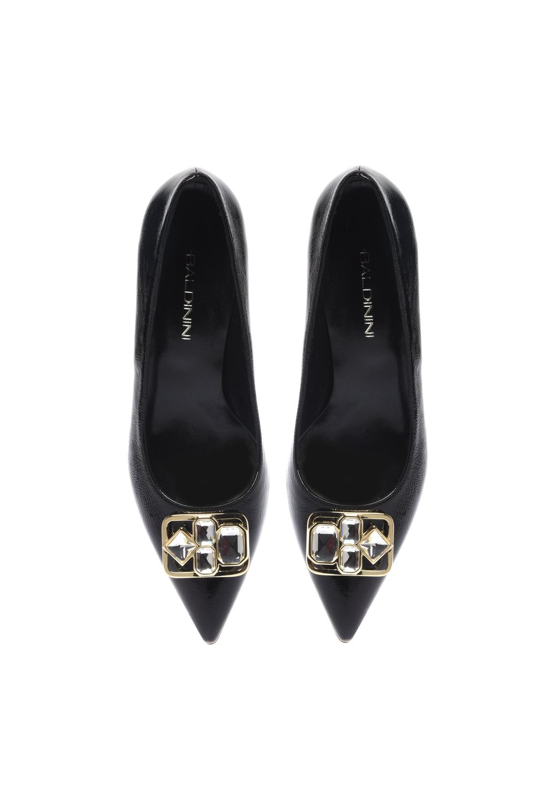 Black Naplak leather court shoes-Baldinini-Sale