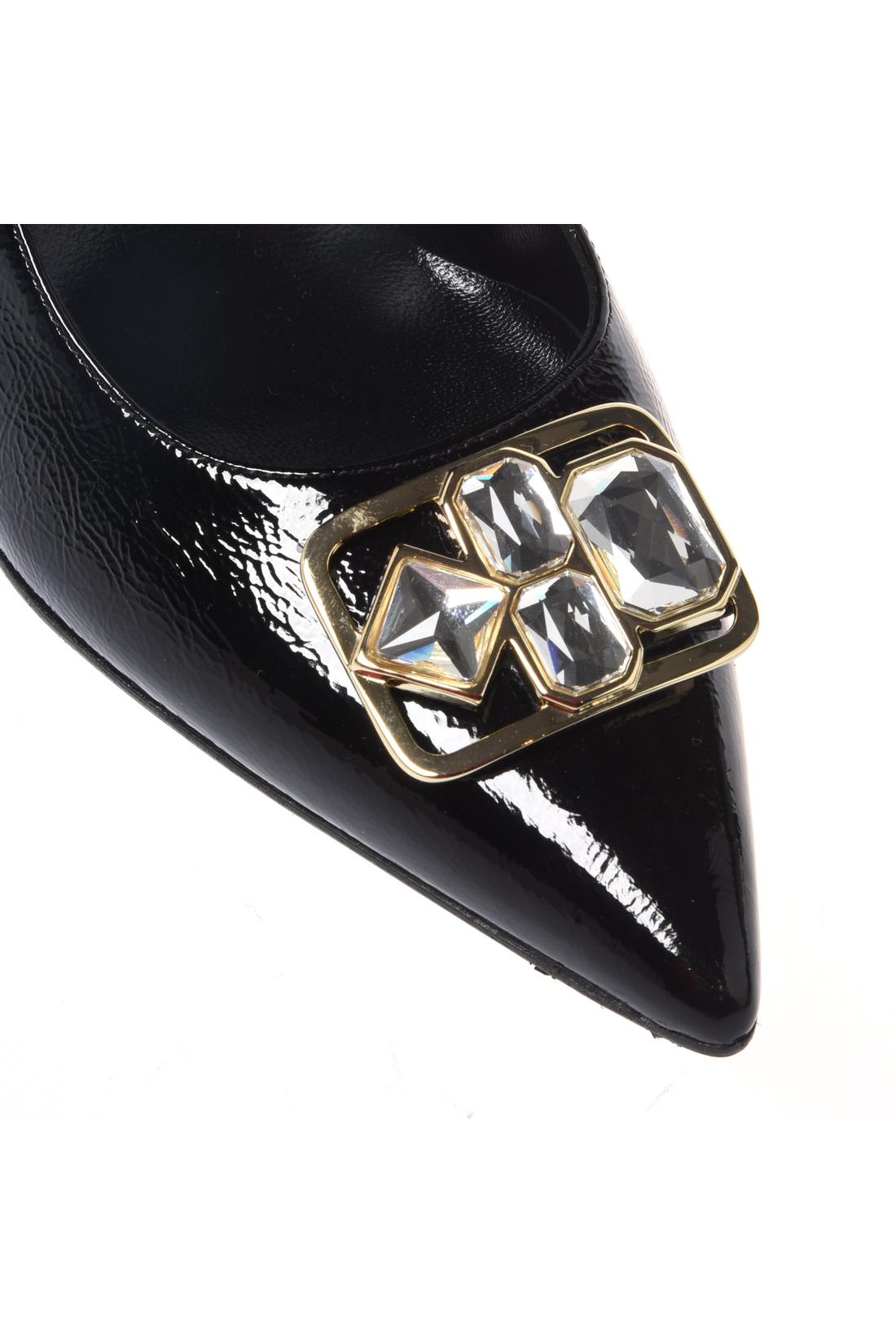 Black Naplak leather court shoes-Baldinini-Sale