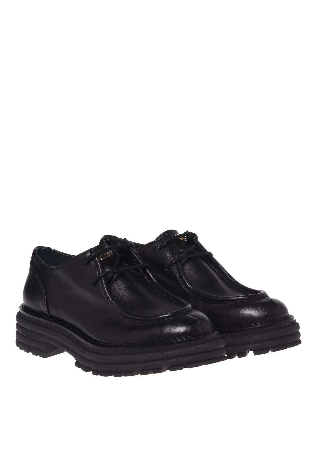 Black leather lace-ups-Baldinini-Sale
