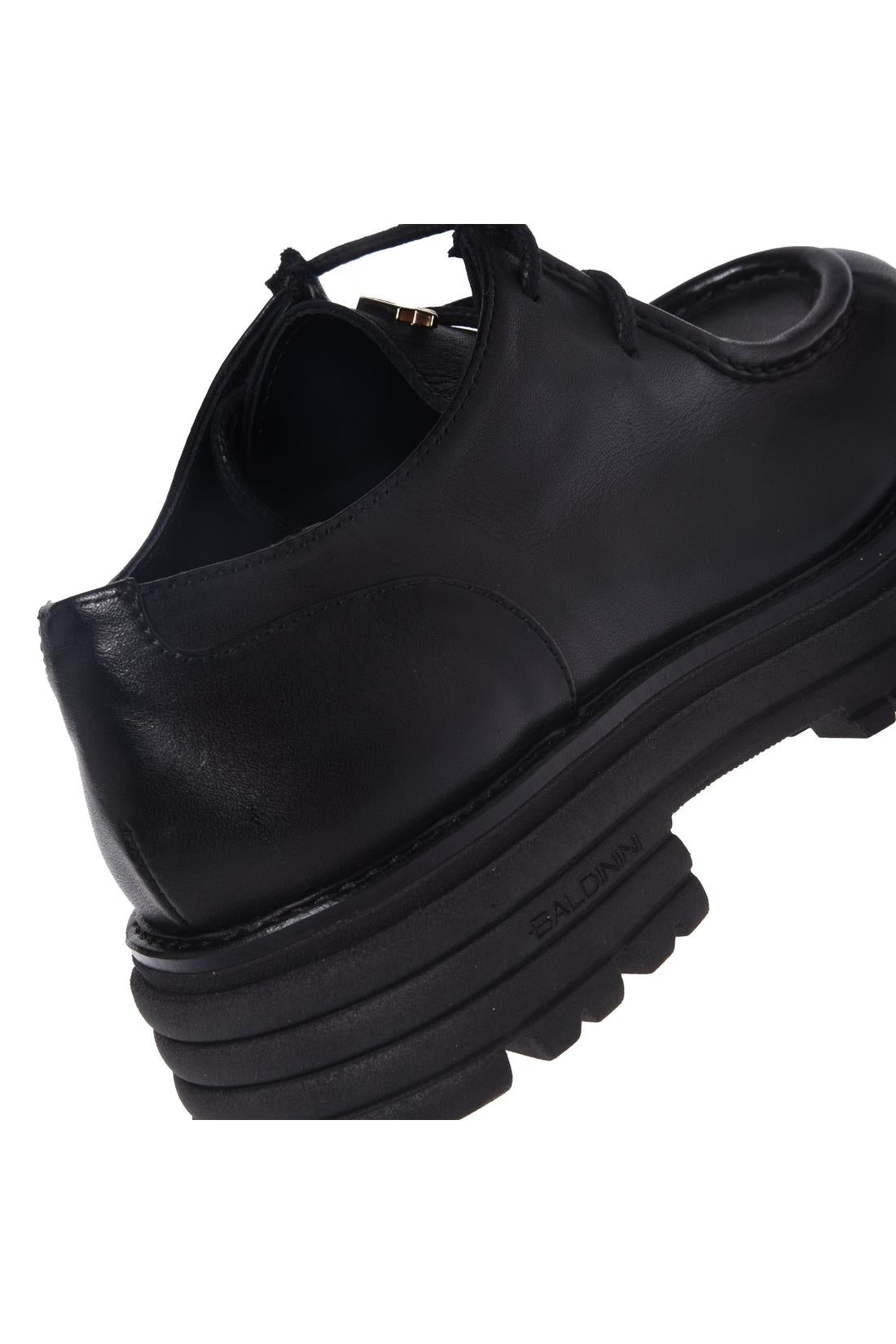 Black leather lace-ups-Baldinini-Sale