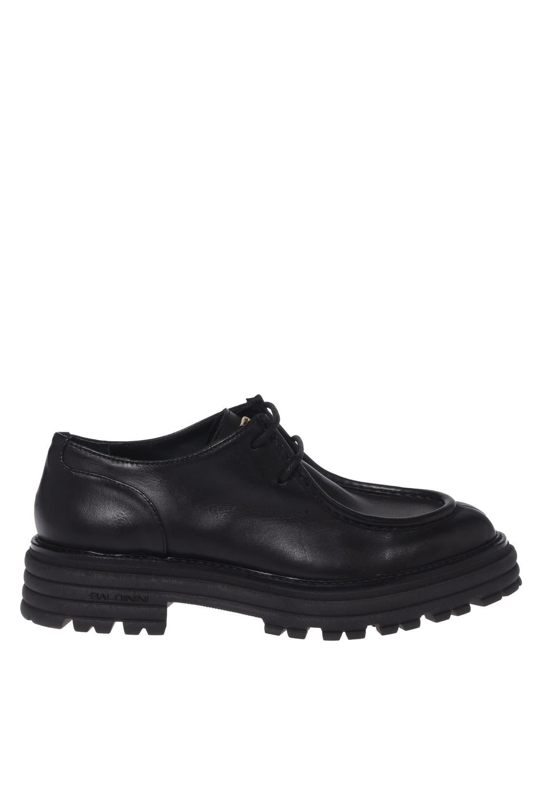 Black leather lace-ups-Baldinini-Sale