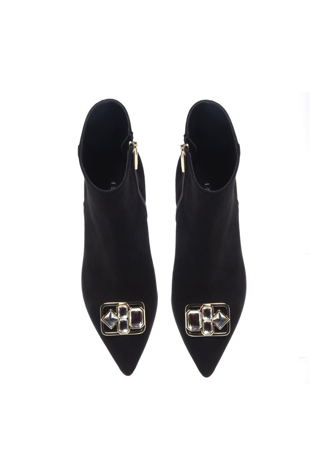 Black suede ankle boots-Baldinini-Sale