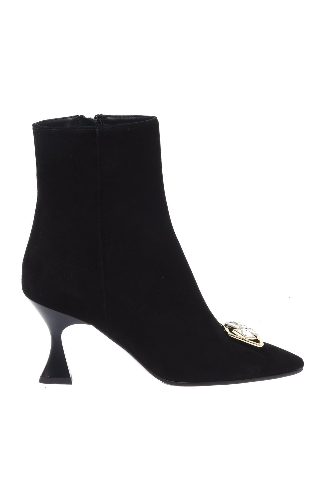 Black suede ankle boots-Baldinini-Sale