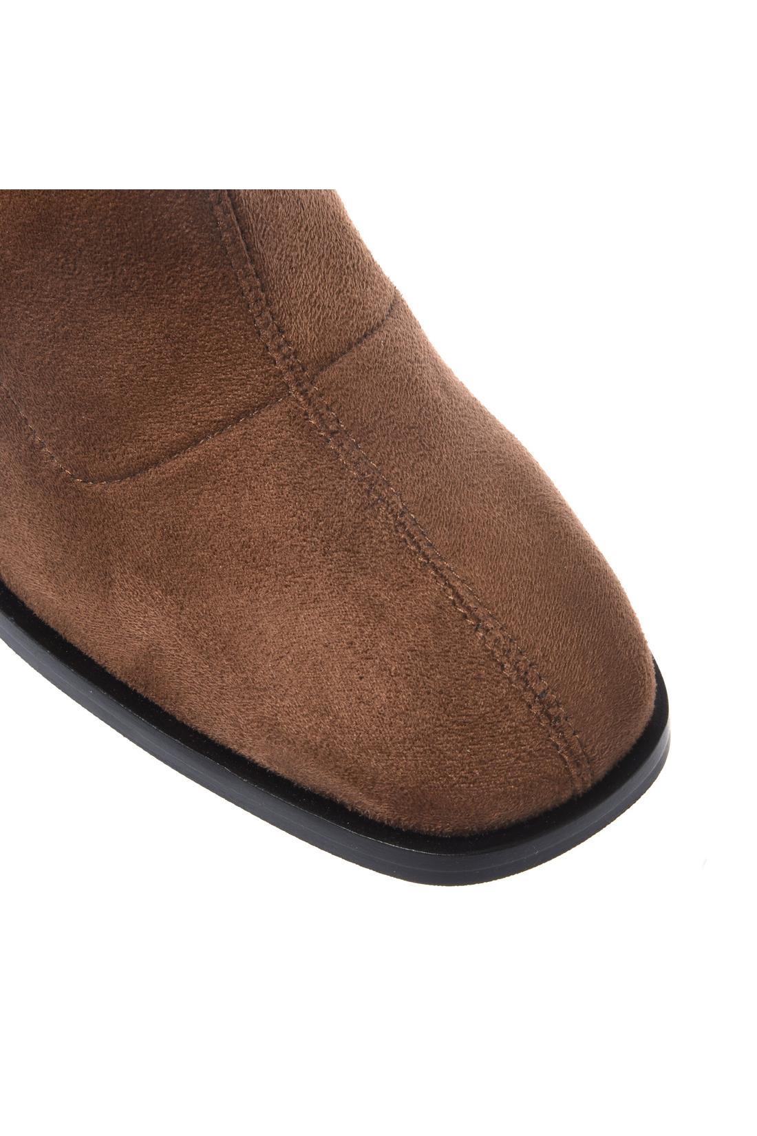Brown eco-suede ankle boots-Baldinini-Sale