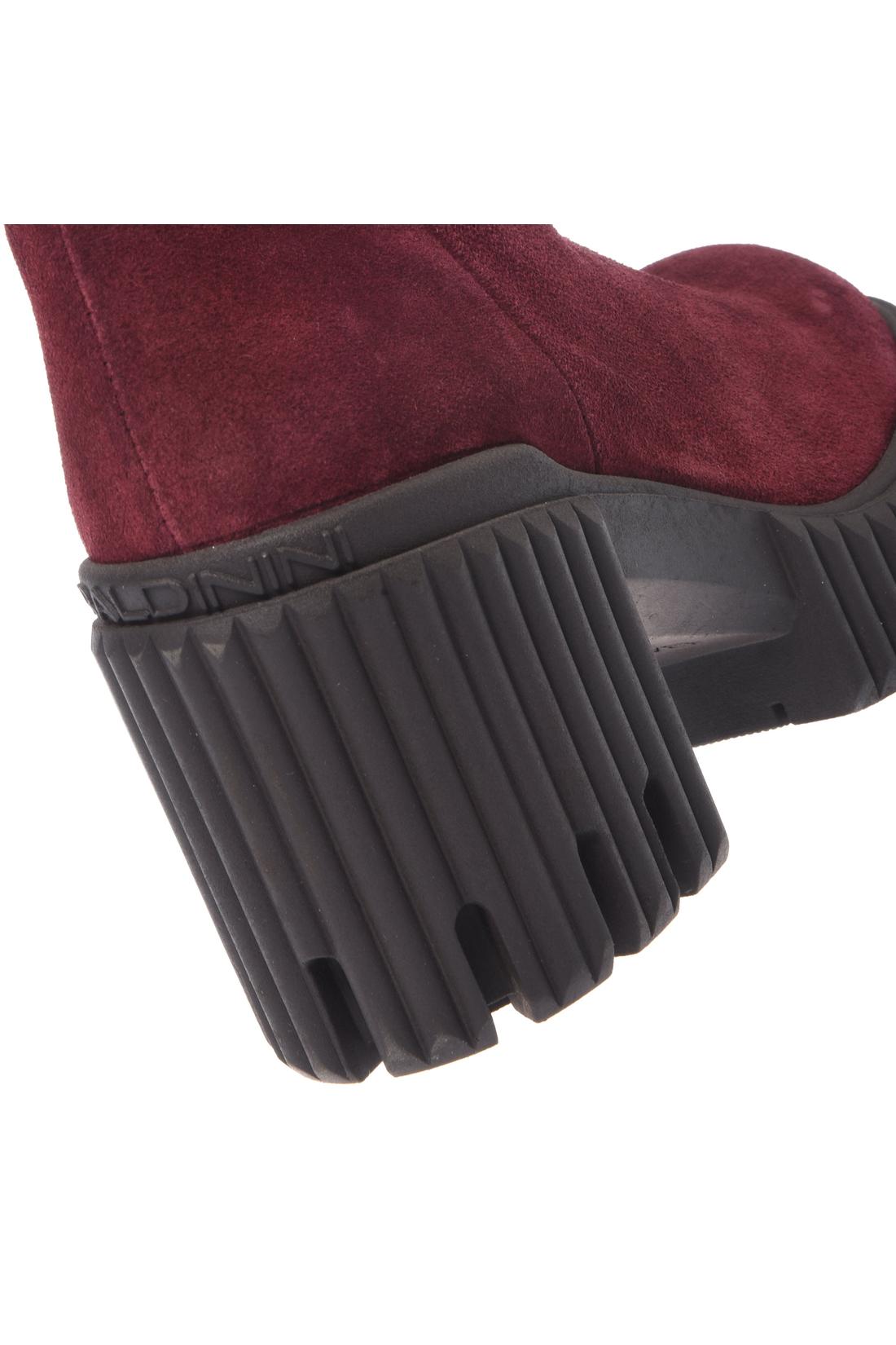 Burgundy suede leather ankle boots-Baldinini-Sale