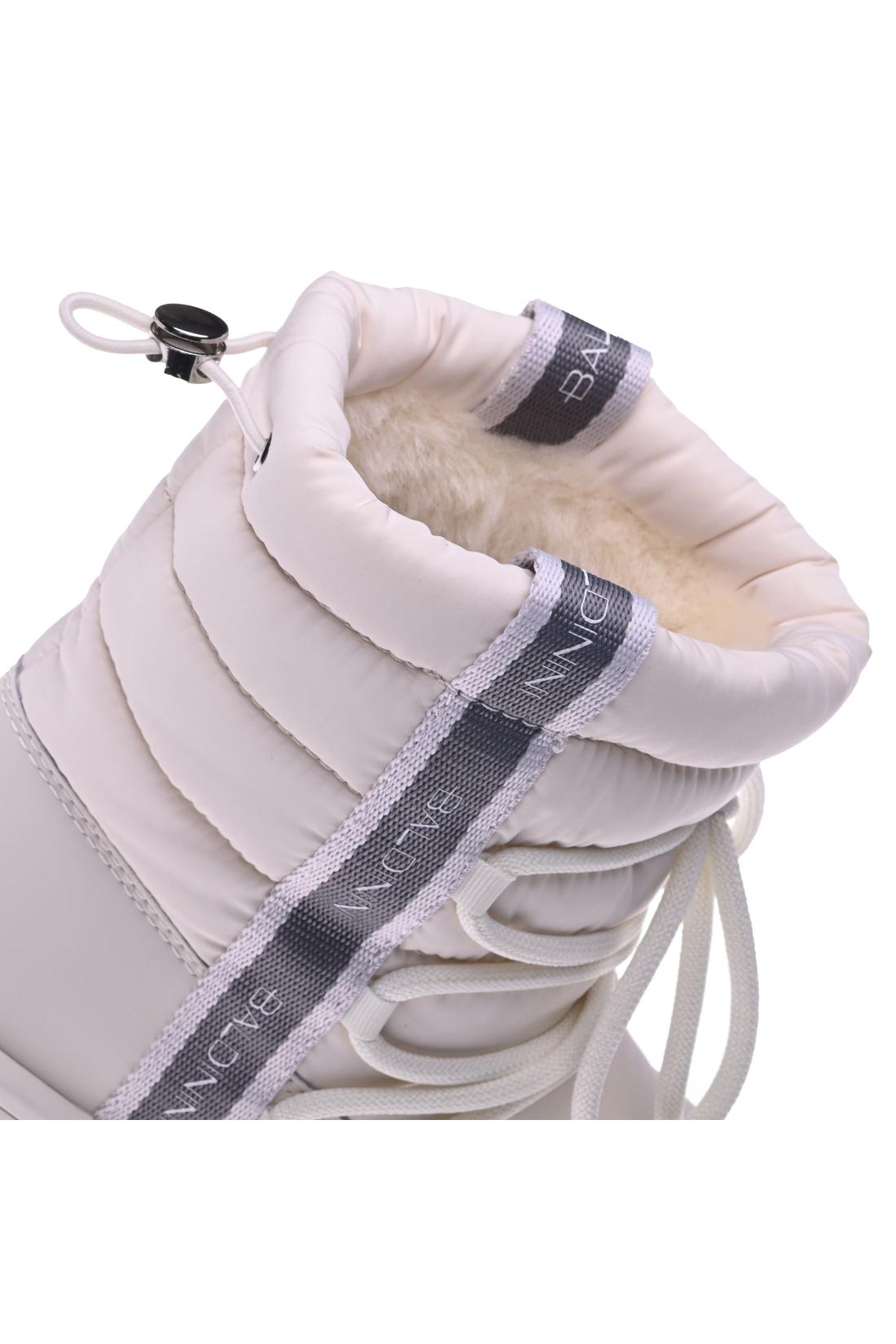 Nude leather and nylon ankle boot-Baldinini-Sale