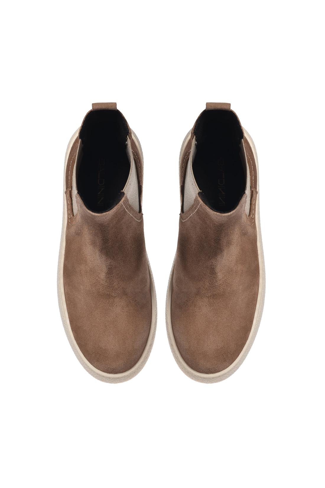 Taupe suede leather ankle boots-Baldinini-Sale