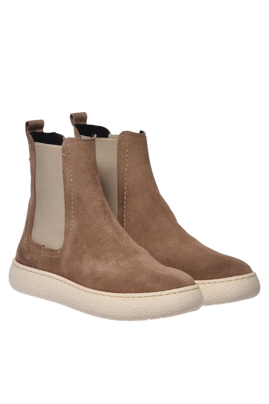 Taupe suede leather ankle boots-Baldinini-Sale