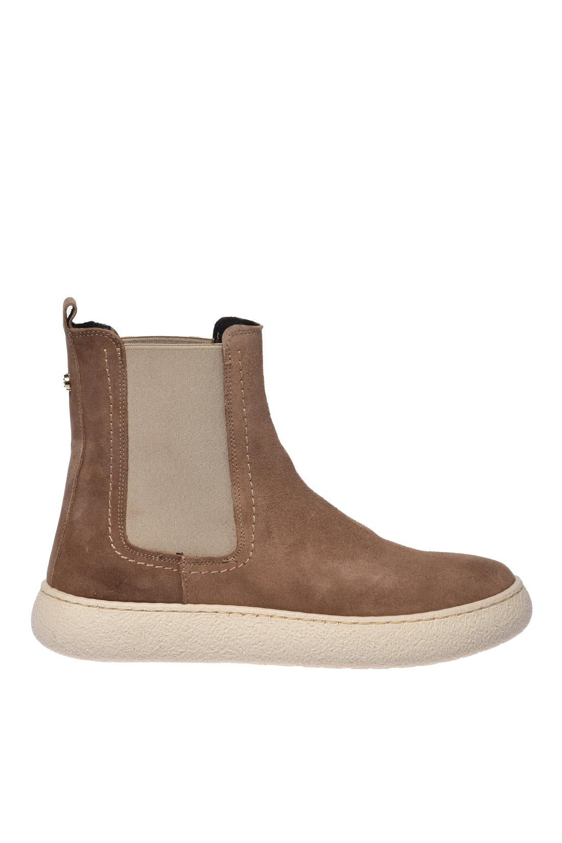 Taupe suede leather ankle boots-Baldinini-Sale