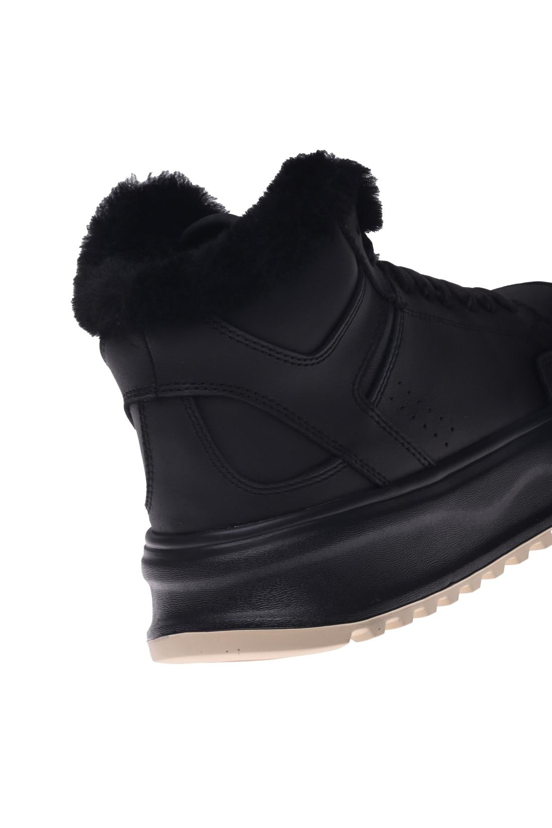 Trainers in black leather-Baldinini-Sale