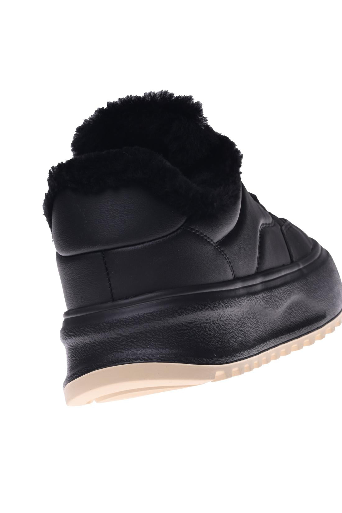 Trainers in black leather-Baldinini-Sale