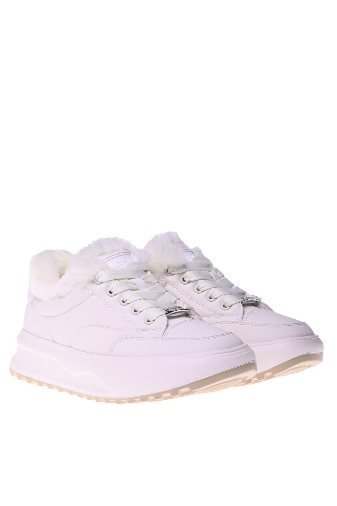 White leather trainers-Baldinini-Sale