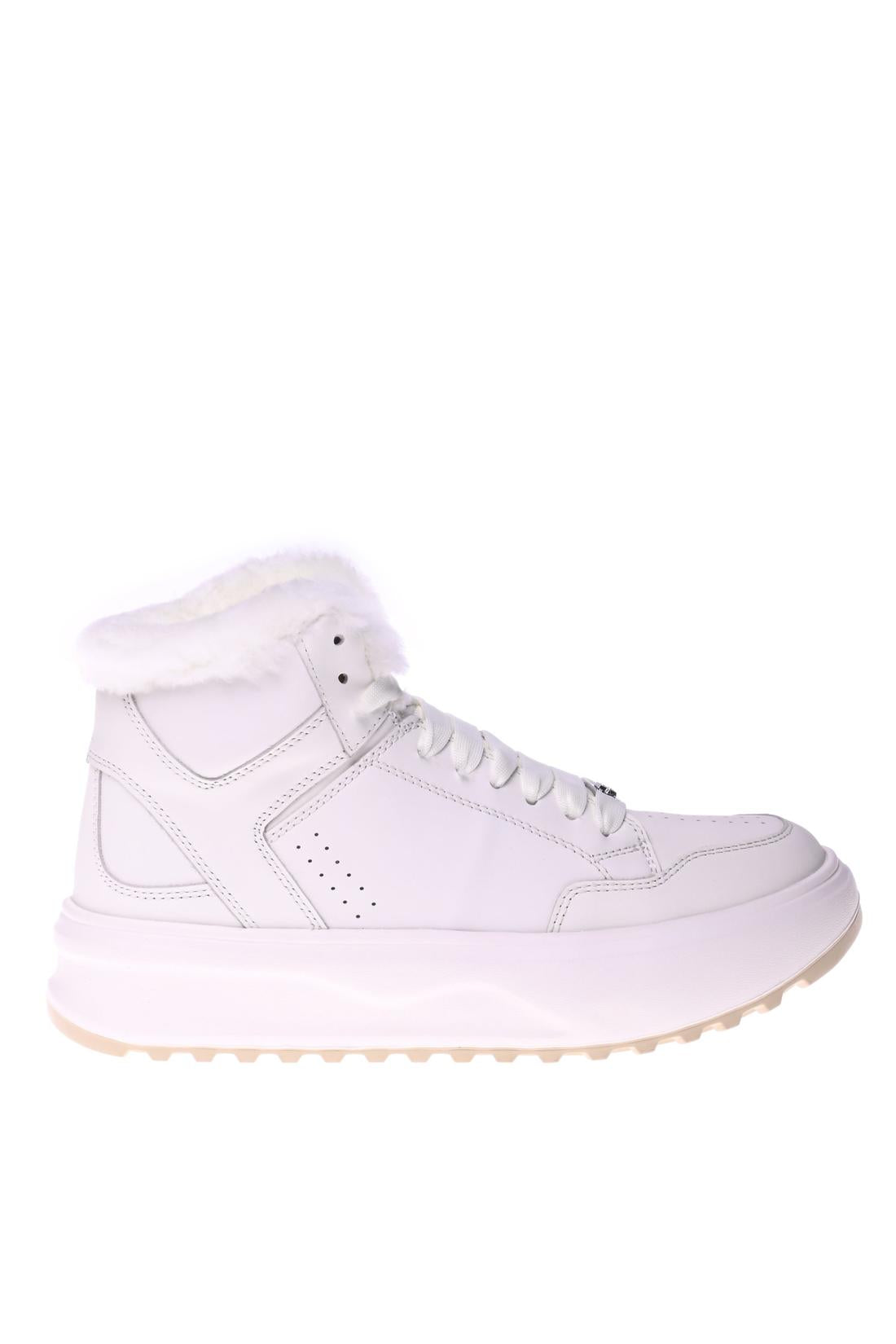 White leather trainers-Baldinini-Sale