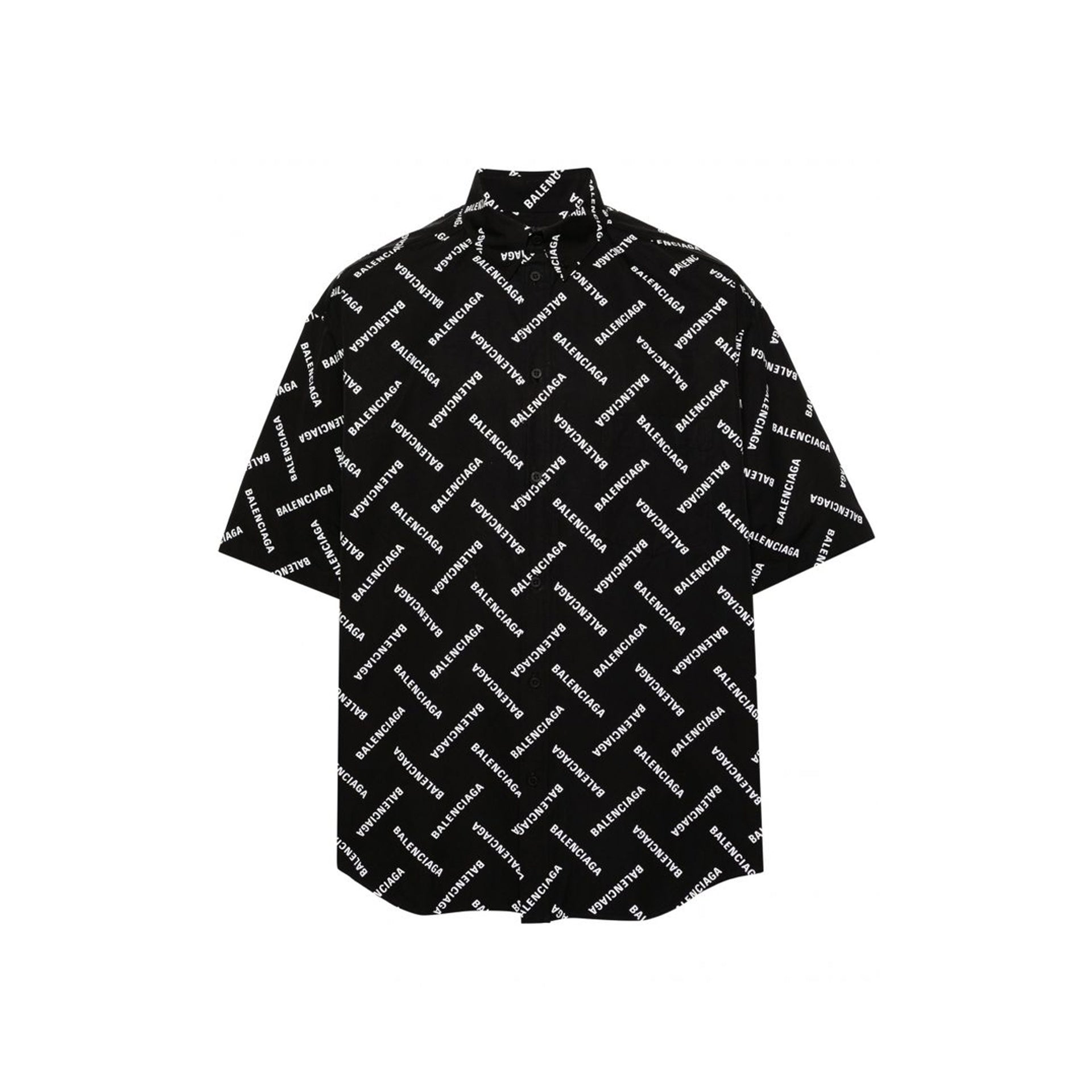 BALENCIAGA-OUTLET-SALE-Balenciaga All-Over Logo Shirt-ARCHIVIST