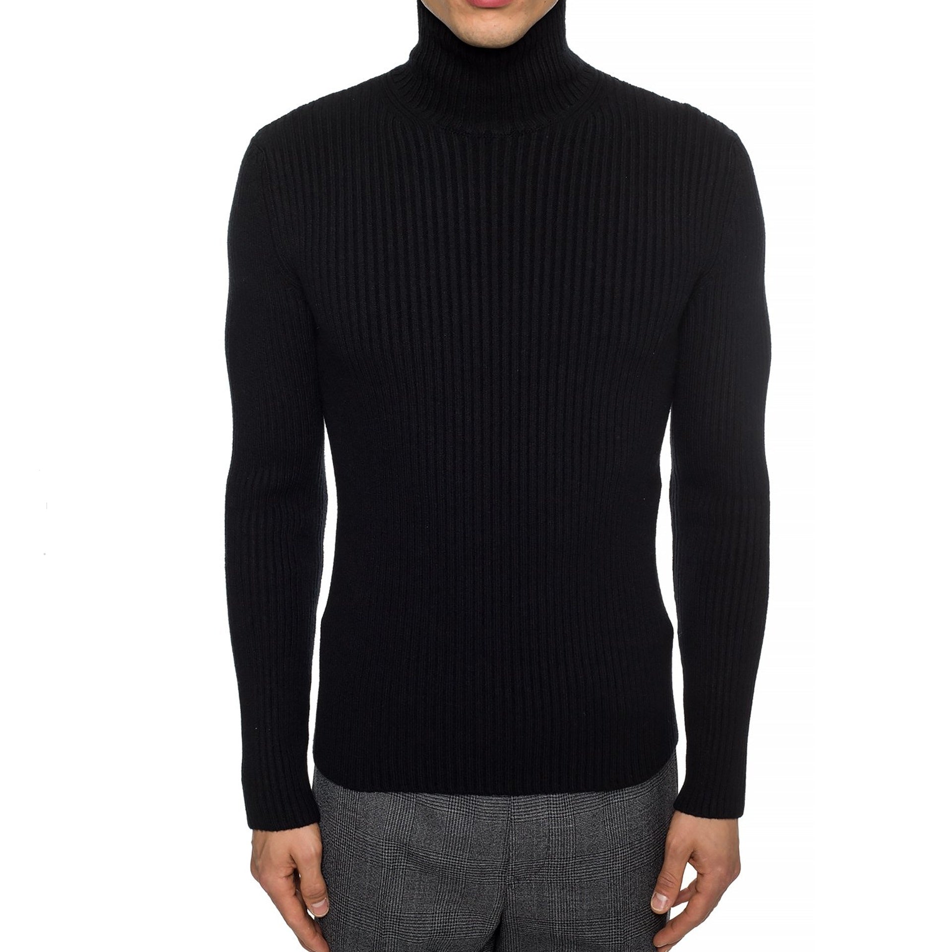 BALENCIAGA-OUTLET-SALE-Balenciaga Cashmere Blend Rib Knit Turtleneck-ARCHIVIST