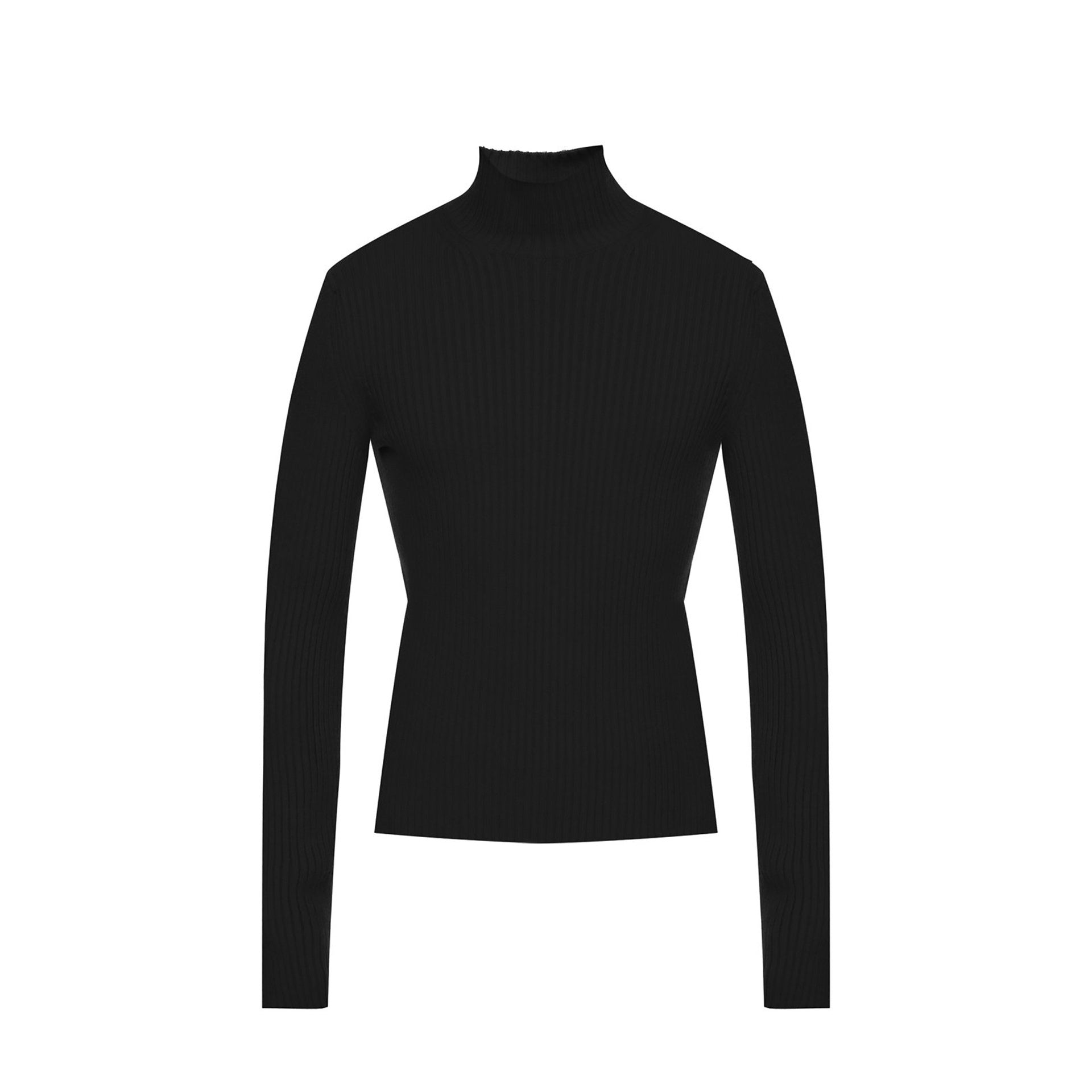 BALENCIAGA-OUTLET-SALE-Balenciaga Cashmere Blend Rib Knit Turtleneck-ARCHIVIST