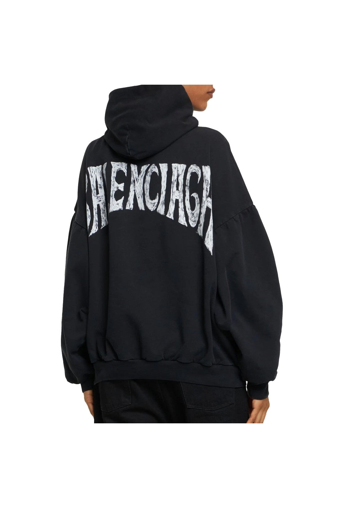 BALENCIAGA-OUTLET-SALE-Balenciaga Cotton Printed Hooded Sweatshirt-ARCHIVIST