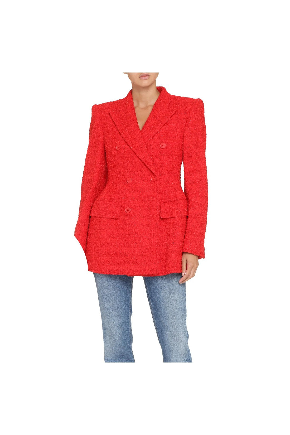 BALENCIAGA-OUTLET-SALE-Balenciaga Tweed Blazer Jacket-ARCHIVIST