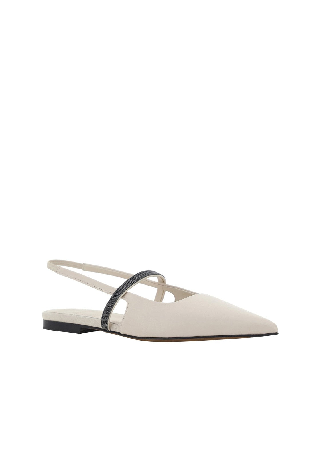 BRUNELLO CUCINELLI-OUTLET-SALE-Ballerina Weiss-ARCHIVIST