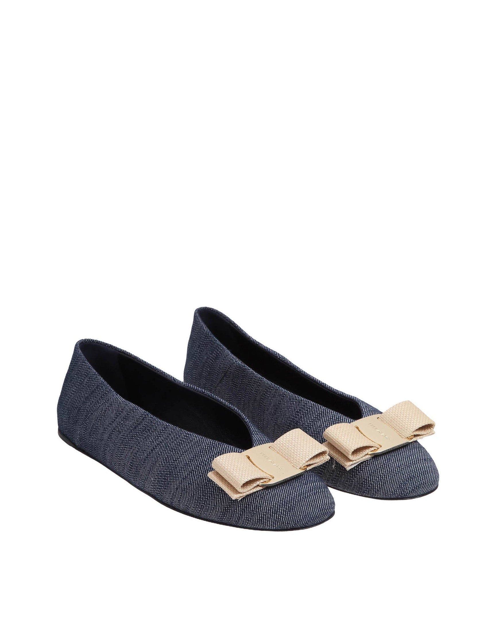 Salvatore Ferragamo-OUTLET-SALE-Ballerinas BLAU-ARCHIVIST