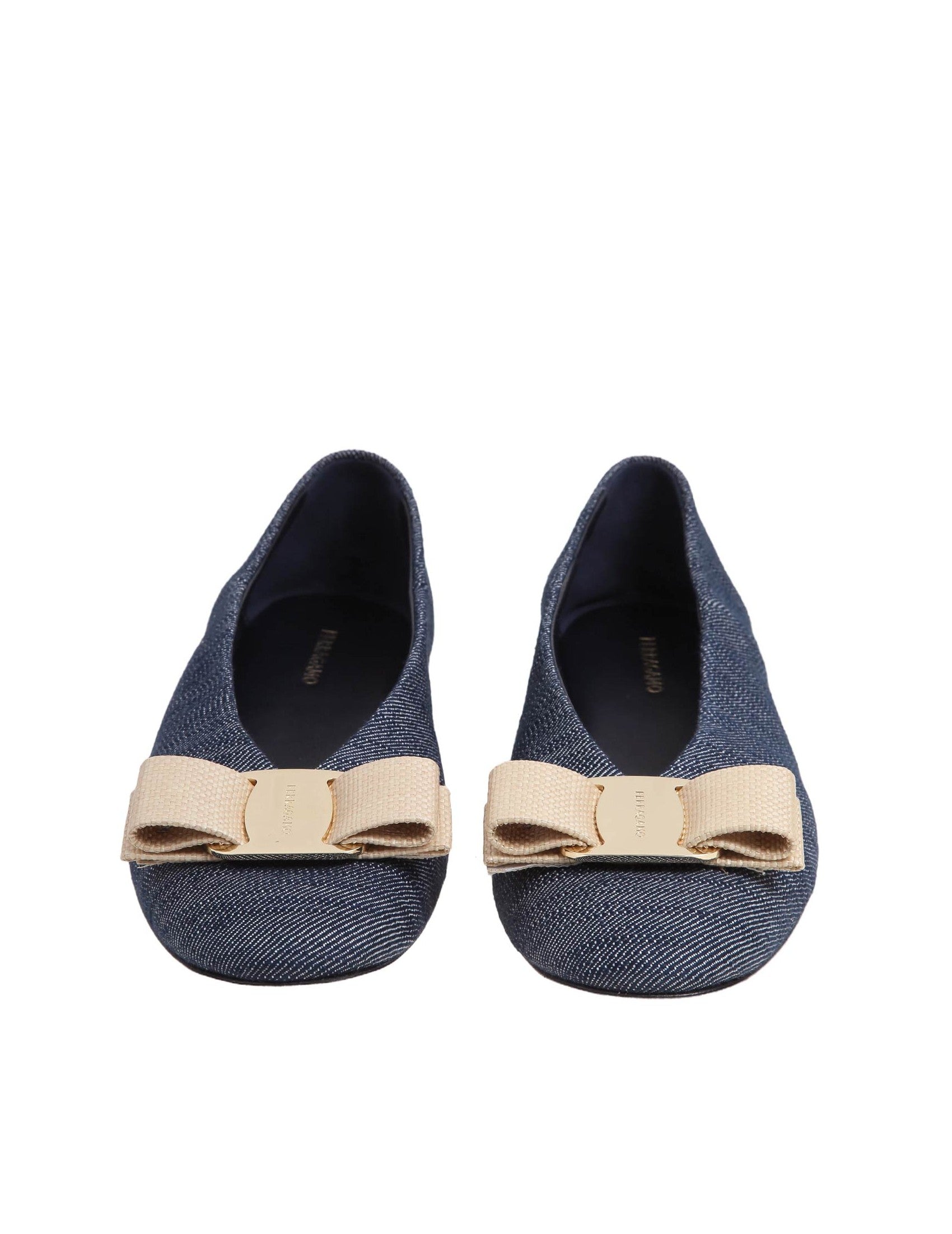 Salvatore Ferragamo-OUTLET-SALE-Ballerinas BLAU-ARCHIVIST